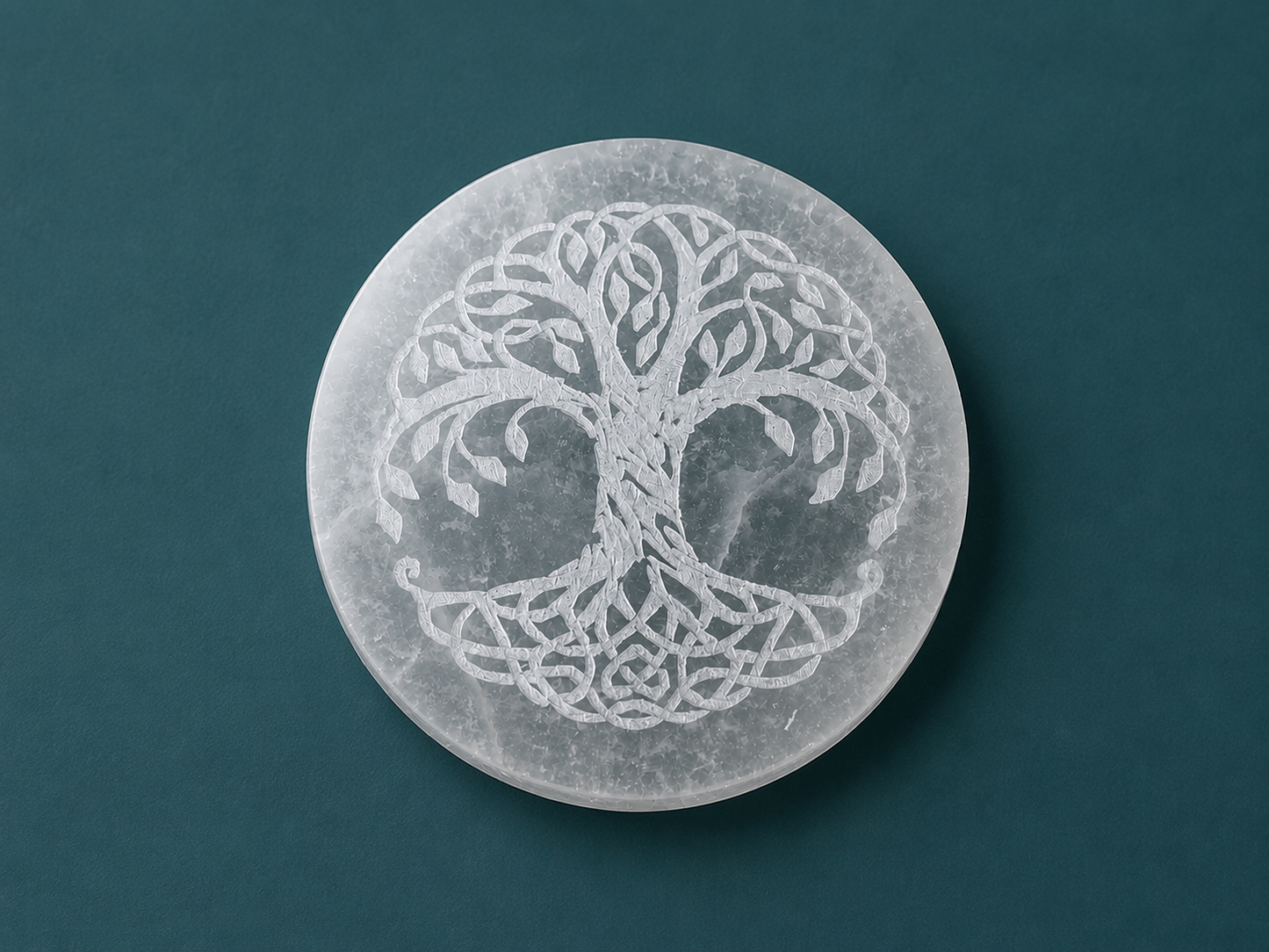 Plaque de Rechargement en Sélénite – Arbre de Vie
