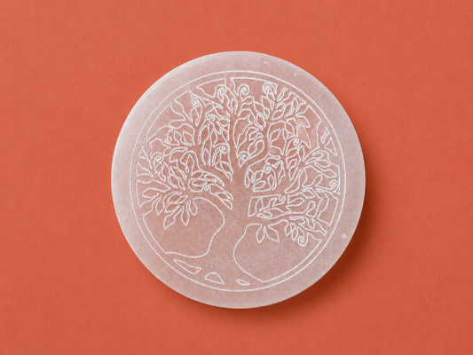 Plaque de Rechargement en Sélénite – Arbre de Vie